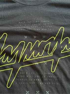 Flag Nor Fail, rare, Yellow Script Logo. Rob Bailey lyrics! Medium